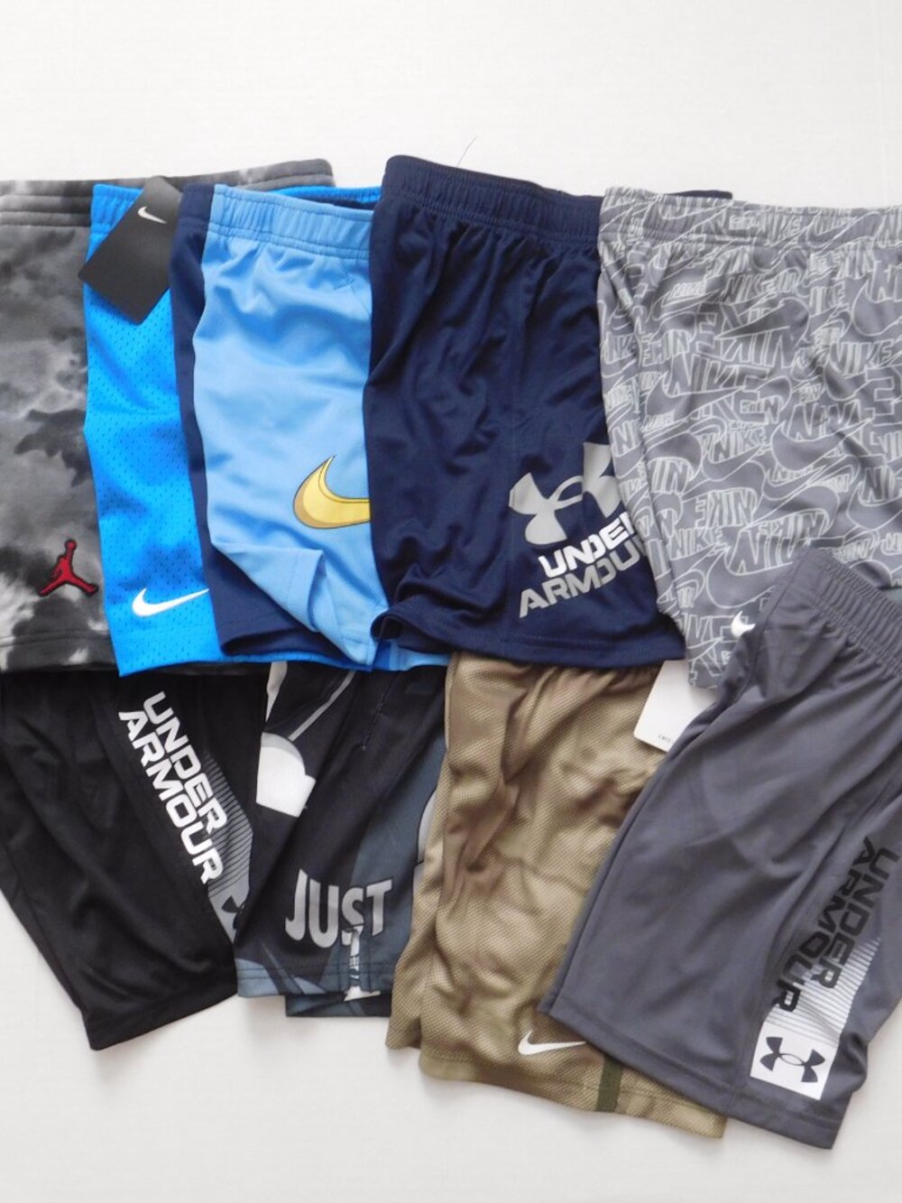 NWT 9 Pairs Nike Under Armour Jordan Shorts Bundle sz 7
